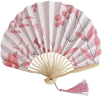 Fã de Douya Summer Fan Style Dobring Fan Chinese Style Girl Classical Hanfu Dance Fan Portable Portable Mini Compact Fan