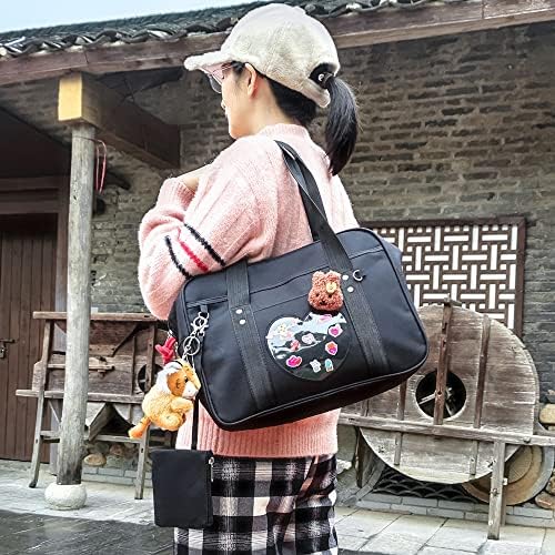 Saco de escolas japonesas do coração e carteira Kawaii ANIME ATENDENTE ITA BACA ombro Mochilas para College Essentials Laptop Backpack