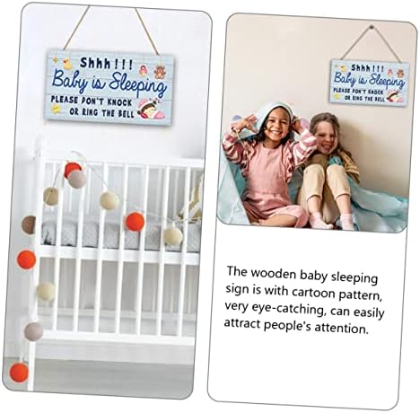 Baluue porta sinal de 2pcs decoração sinal de bebê parede de madeira madeira dormitura de quarto cabide engraçada faz varanda