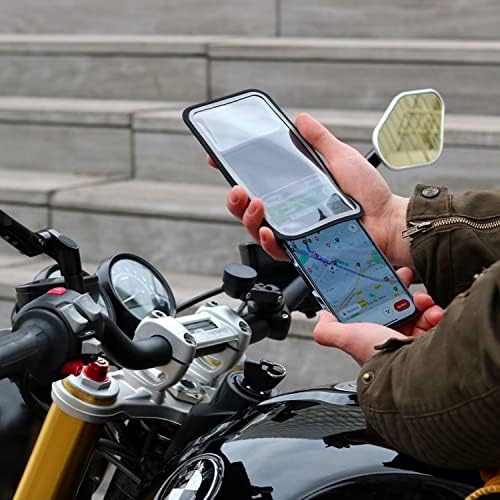 ShapeHeart - Magnetic Motorbike Phone Holder Pro com Extensor | Anti vibração | Montagem de telefone do guidão de motocicleta à prova