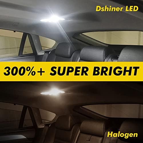 Dshiner 194 LED Bulbo interior 168 175 2825 W5W T10 Bulbos LED 6000k White super brilhante, 12V para a cúpula do carro Porta de mapa