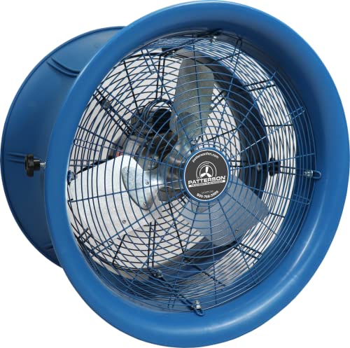 Fan Patterson Fan de alta velocidade ventilador 1ph 115/220V H26A-CS, azul, diâmetro de 33