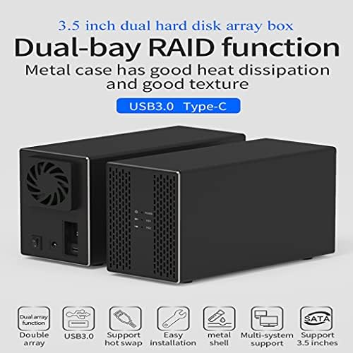 FZZDP Dual Disce Disk Array RAID USB3.0/USB3.1 DUAL BAY DOCK HDD RAID RAID AUTO BACONUP 3,5 '' MATOR DE HDD USB3.1