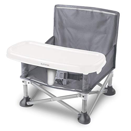 Cadeira de reforço portátil do SMUD POP ‘Sit N Sit, Cinza - Uso de Uso Interior/ao Outdoor - dobra rápida, fácil e compacta