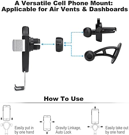 Retro Biciciclos e Luzes da Rua Car Montagem de Hands Hands Free Air Vent Celular Compatível com Smartphone iPhone Automobile Radles Universal