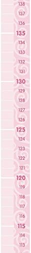 Meça -me! Quadro de altura de crescimento da moldura da porta do bebê para crianças quarto - redemoinho rosa