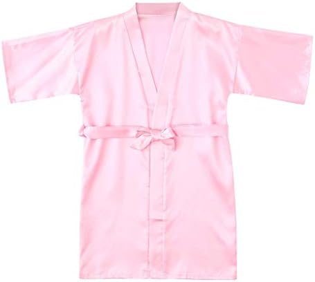 Vestes de crianças XBKPLO Cetin Setin Bebê Criando Roupas de Bathrobe Roupas de Bathrobe Solid Kimono Girls Halloween Rouphits