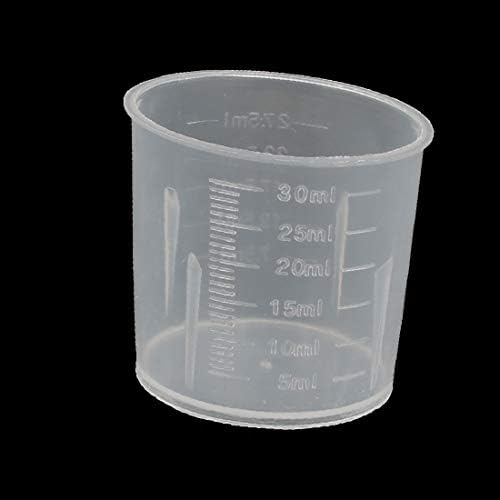 X-Dree 30ml Laboratory Spous Contêiner medindo copo de copo Clear 2pcs (Becher da Coppa da Laboratorio con Beccuccio da Laboratorio