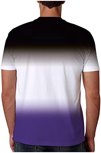 camiseta de manga curta de verão tianyafod para homens gradiente de moda gripul -pecão túnica top de túnica plus size camisetas esportivas