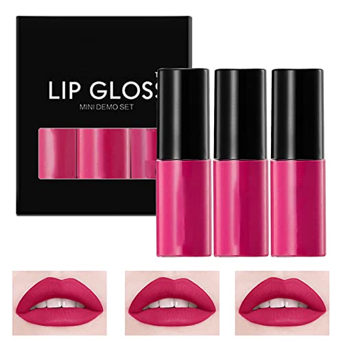 WGUST 01 Brush Lip Gloss 1set Lipstick com maquiagem labial Veludo de longa duração High Pigmment Nude à prova d'água Lip Girl Girls Maquia