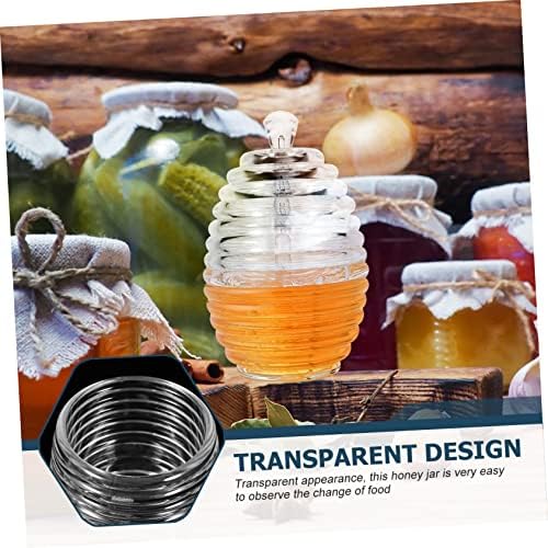 Cabilock Honeypot 1 Definir recipiente de armazenamento de açúcar Transparente Dispensador Acrílico Garrafas reutilizáveis