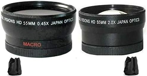 55 mm de lente de largura de largura e telefoto para Panasonic DMC-FZ70 DMC-FZ72 DC-FZ80 DC-FZ82