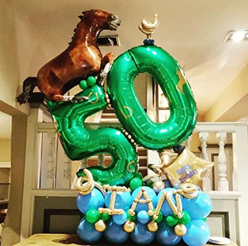 Número verde escuro 0 Balão, número de balão verde de 40 polegadas 0, grande hélio Mylar Foil Número 0 Balões para festa de aniversário Celebração Decorações Aniversário