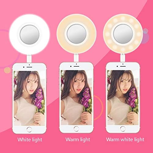 Wyh Ringlight Flashes Luz de selfie com suporte para suporte de suporte 3 Modos leves compatíveis com transmissão