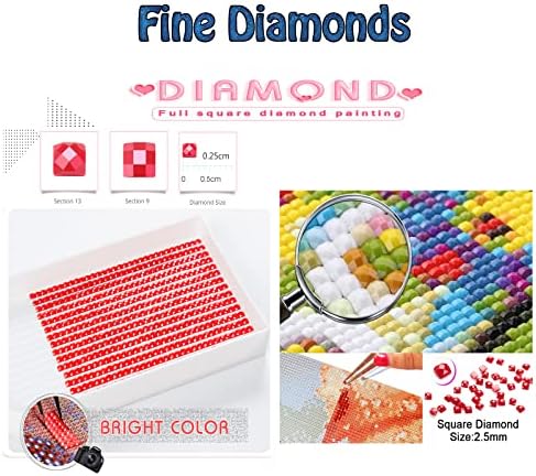 Kits de pintura de diamante para adultos, cachoeira lake diamante arte infantil tinta 5d iniciante por números, drill full square diamante pontos cristal jeas suprimentos de arte para decoração de parede em casa, 24x72in