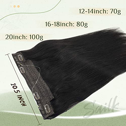 Extensões de cabelo de arame veleiro de cabelo humano Remy de cabelo preto natural de cabelo secreto Extensões da linha