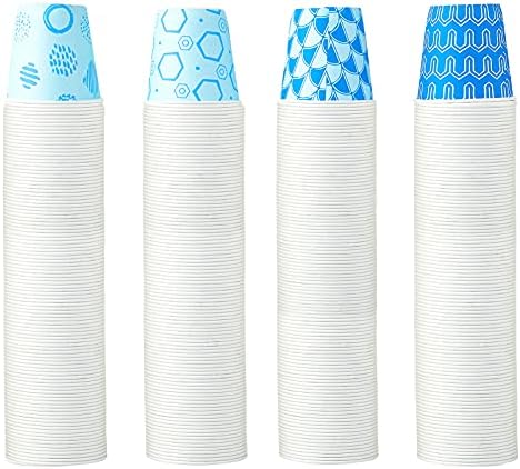 [500pack] Copos de papel de 3 onças, pequenos xícaras de enxaguatório bucal, xícaras de banheiro descartáveis, xícaras