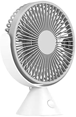 Fã do Ronyme Desk Fan Small Quiet Air Circulator Fan com forte ventilador de refrigeração portátil de ventilador clássico de fãs de fãs de fãs para mesa de escritório em casa e desktop, cinza branco