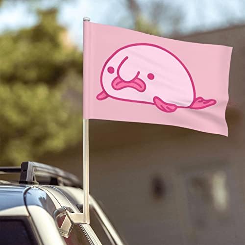 A bandeira do carro Blobfish 12 × 18 polegadas veículos de decoração ao ar livre Banner de clipe de janela de automóvel