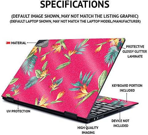 Mighty Skins Mightyskins Glitter Glitter Skin para Alienware M17 R3 e M17 R4 - Chevron colorido | Acabamento glitter