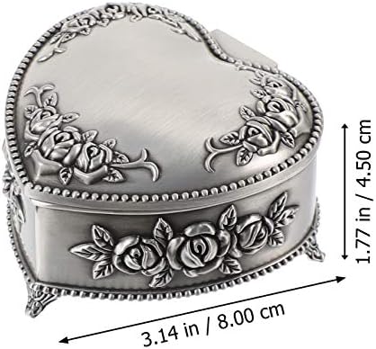 Valiclud Jewelry Organizador de colar claro Caixa pendente Caixa de jóias em forma de coração Colares de colar de