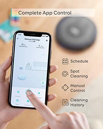 EUFY de Anker, Robovac G30 Edge, Robot Vacuum com navegação dinâmica inteligente 2.0, sucção de 2000pa, Wi-Fi, tiras de limite,