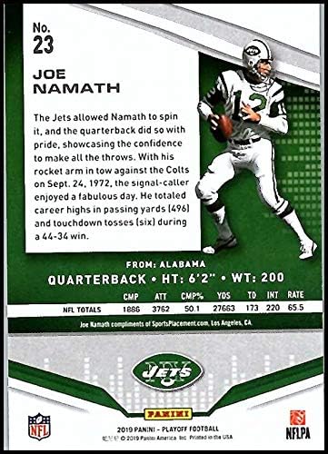 2019 Panini Playoff Joe Namath 23 nm perto de Jets de New York Mint New York