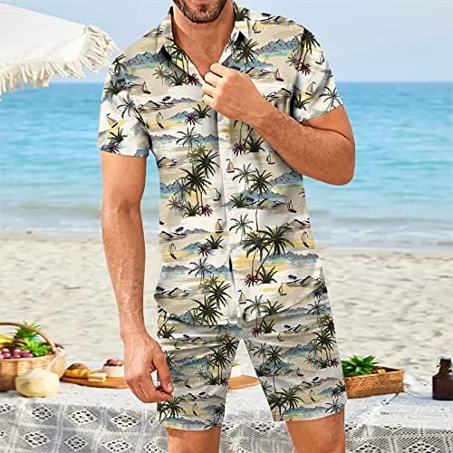 BMISEGM Slim Fit Fitis For Men Mens Primavera Summer Summer Casual Beach Casual abotoado Short Shorts Impresso