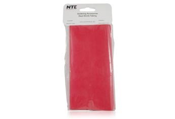 NTE Electronics 47-21206-R Tubulação de encolhimento de calor, parede fina, relação de encolhimento 2: 1, diâmetro de 2 , 6 de comprimento, vermelho