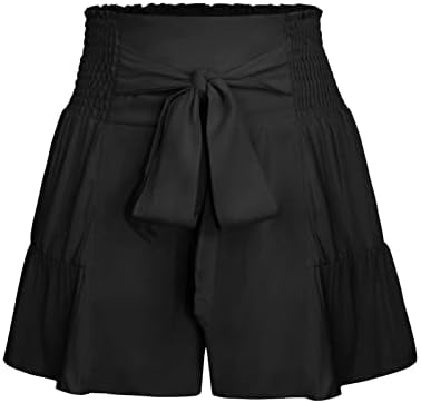 Roevite feminino shorts elásticos de cintura alta de cintura