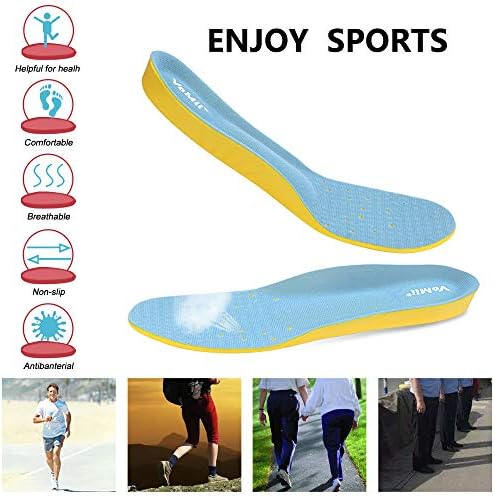 Insolas de sapatos para homens e crianças, palmilhas de espuma de memória, inserções confortáveis ​​de calçados esportivos