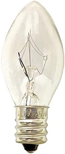Artcraft National 7-1/2 watts Lâmpada cônica transparente com base de candelabros