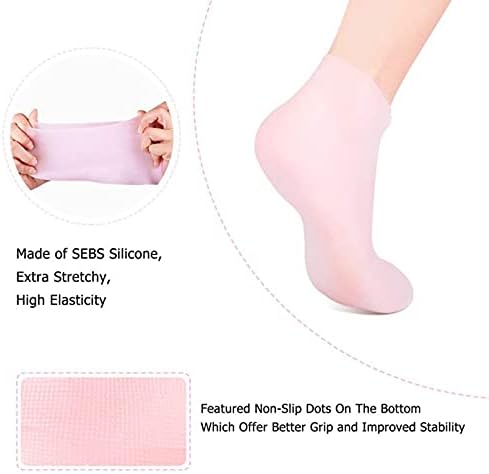 Meias de silicone para mulheres, meias hidratantes do pé, meias de gel macio, meias de aloe, meias de pedicure femininas para reparar