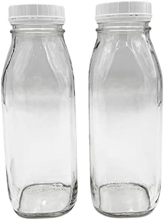 Shenandoah Homestead Supply 1 Pint / 16 oz Garrafas de bebidas de vidro com parafuso na tampa