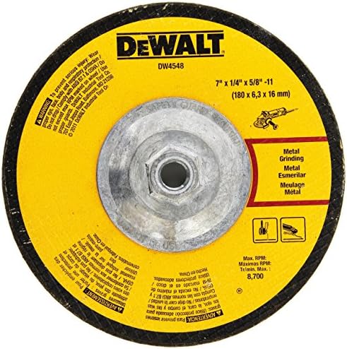 Dewalt DW4548 7 polegadas por 1/4 de polegada por 5/8 polegadas de alta roda de moagem de metal rápida de alto desempenho