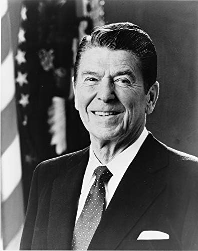 Fotografia de Ronald Reagan - obra de arte histórica de 1981 - Retrato do presidente dos EUA - - Semi -Gloss