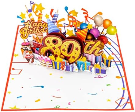 IGIFTS E CARTS FELIZ 89º BRINIpensa vermelha 3D Pop -up Cartão de felicitações - Awesome 89 Birthday Card para mulher, homem, feliz