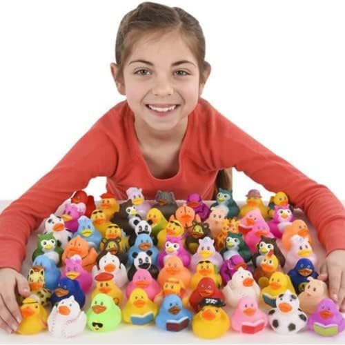 Brinquedo de banho de pato de borracha para crianças - banho e piscina - cores variadas