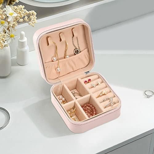 MNSruu Small Jewelry Box Roses Rosas Pink Mini caixas de jóias para meninas Caixa de jóias portáteis Jóias pequenas Caixa de acessórios