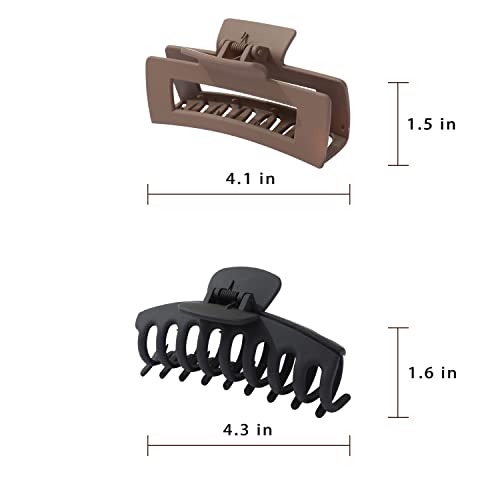 Clipes de garra para cabelos cacheados espessos, 8 embalagem de cabelos grandes clipes de cabelos grandes acessórios não deslizantes