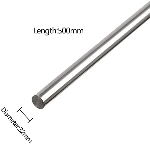 Hastes de alumínio Goonsds Bar redonda para materiais de metal de laboratório e design de bricolage, 500 mm de comprimento, diâmetro