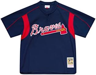 Mitchell e Ness MLB Atlanta Braves Chipper Jones 2003 Jersey de pulôver autêntico