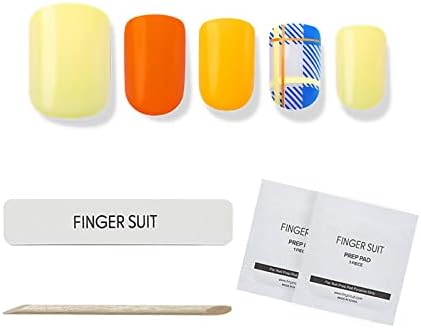 Caixão de Finger Suit de traje de dedo 40pcs, unhas falsas quadradas para mulheres projetadas para os dedos, as unhas falsas mais altas da moda, unhas falsas de unhas com estojo para salões de unhas e unhas diy