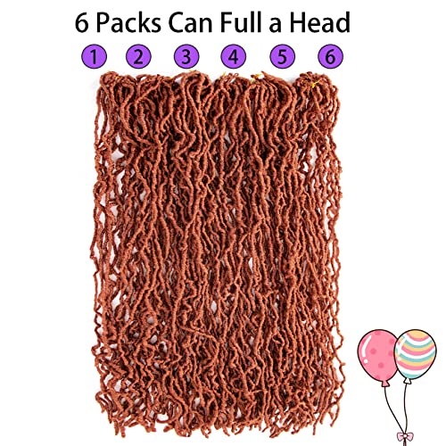 Locs falsos de 30 polegadas, 6 pacotes de cabelos de croceht sintéticos para mulheres negras, super longa e pré-loopada New Faux Locs Hair Curly Crochet, 350#)
