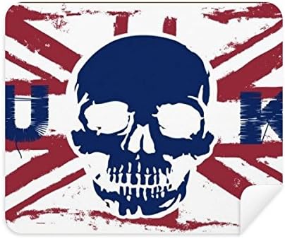 Esqueleto humano UK O Union Jack Landmark Bandeira Limpeza Cleanteador de Camurcedas 2PCs Tecido de camurça