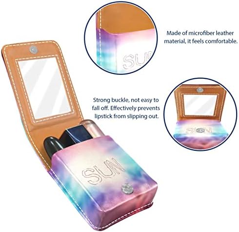 Caixa de batom de Oryuekan, bolsa de maquiagem portátil fofa bolsa cosmética, organizador de maquiagem do suporte do batom, sol de nuvem colorida
