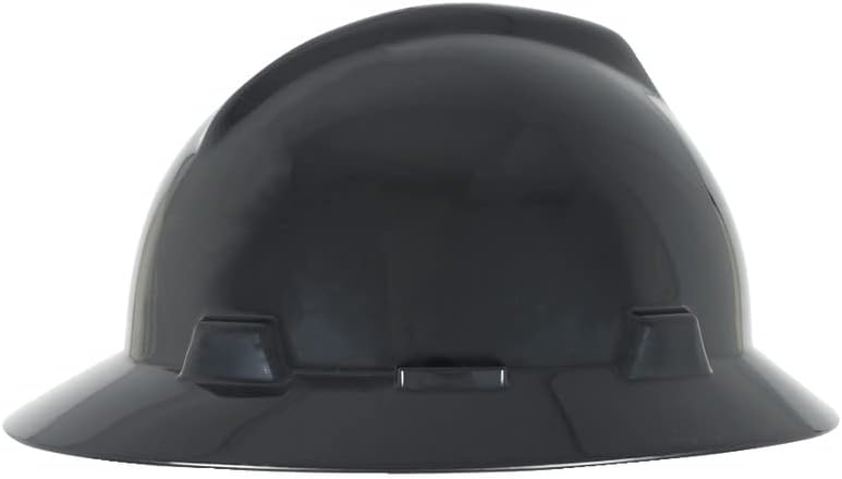 MSA V -Gard Full -Brim Hard -chapéu com suspensão - concha de polietileno, proteção superior ao impacto e tiras
