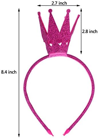 Iiniim Kids Princesa Aniversário Tiara Crown Girls Gold Glitter Queen coroas Capace