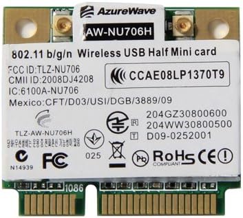 AzureWave AW-NU706H RT3070L WIFI sem fio WLAN WLAN Mini PCIE Card 802.11 b/g/n 300Mbps