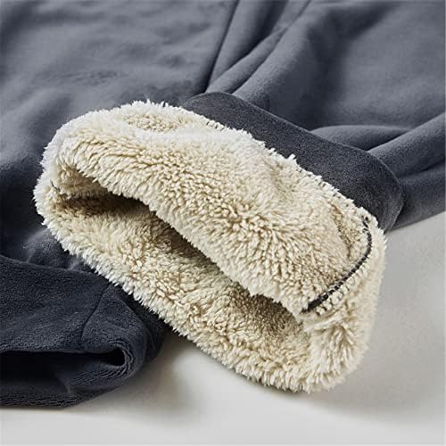 Men's Sportswear Suit Sports Tracksuit de inverno Compolpes de mato de lã de lã de lã grossa + calça de calça macho casual